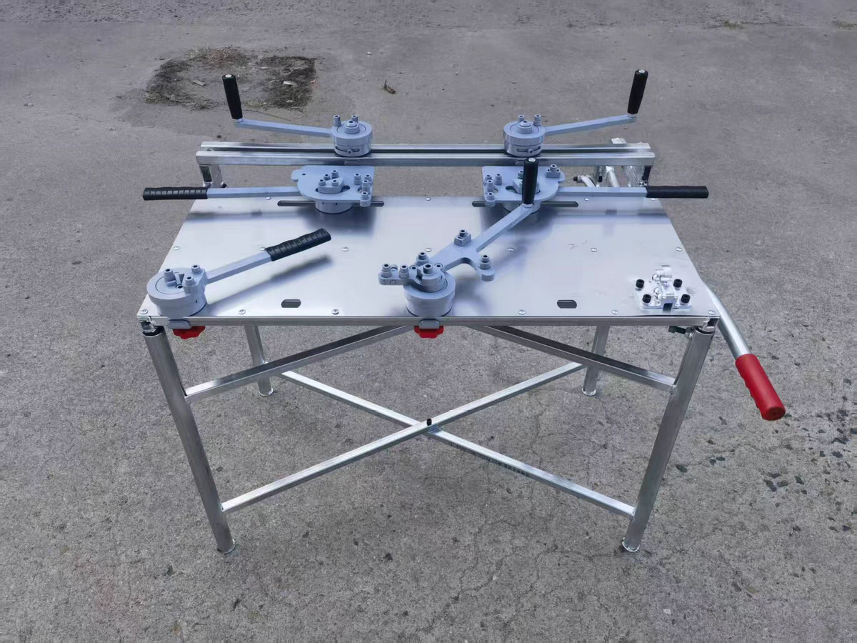 Handmade hanger making workbench
