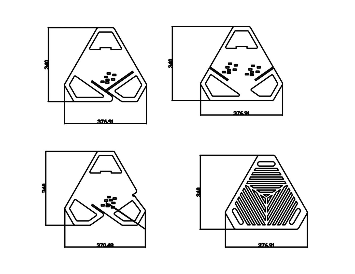 triangle fire pit, collapsible grill, fire pit, outdoor fire pit file, grill dxf files, bbq metal grill, portable dxf firepit, camping bbq