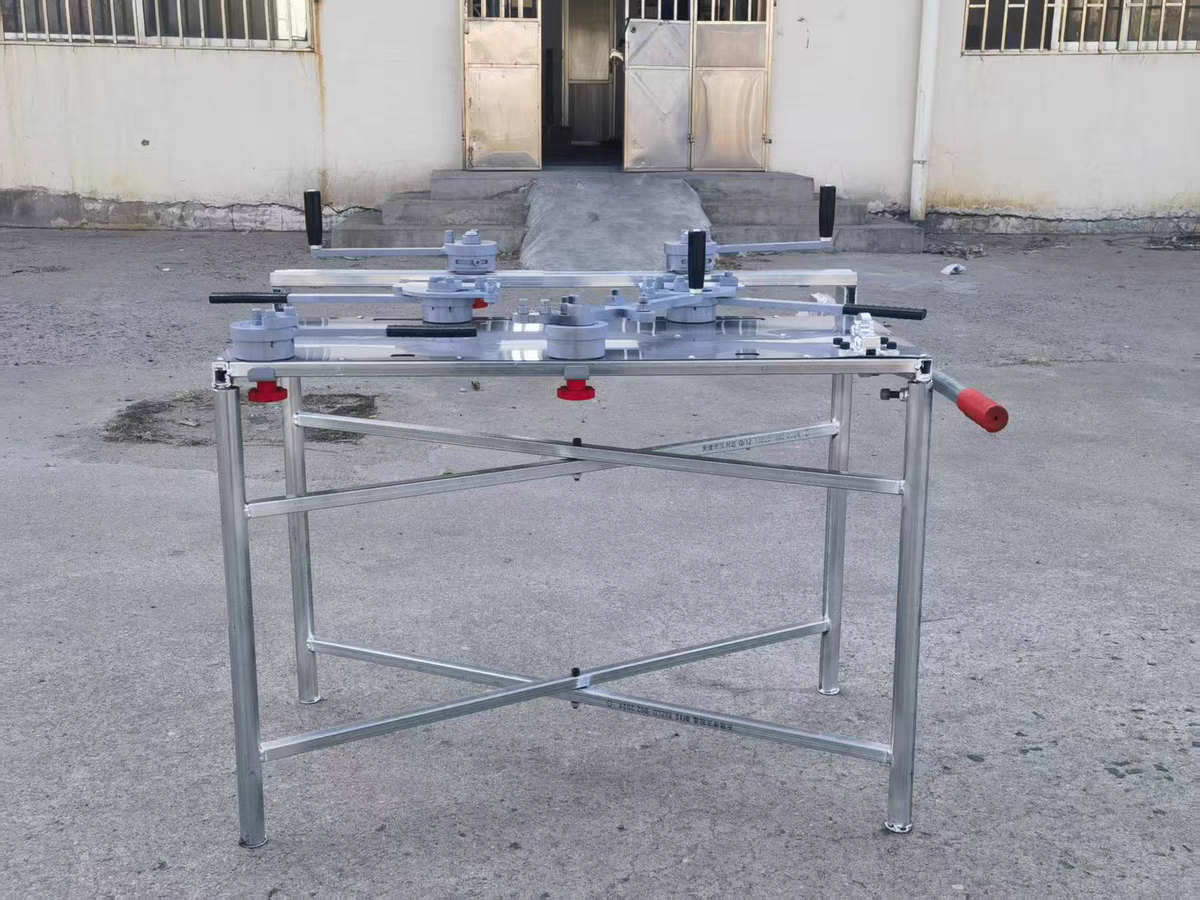 Handmade hanger making workbench