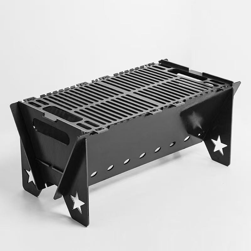 Card-type assembled barbecue grill