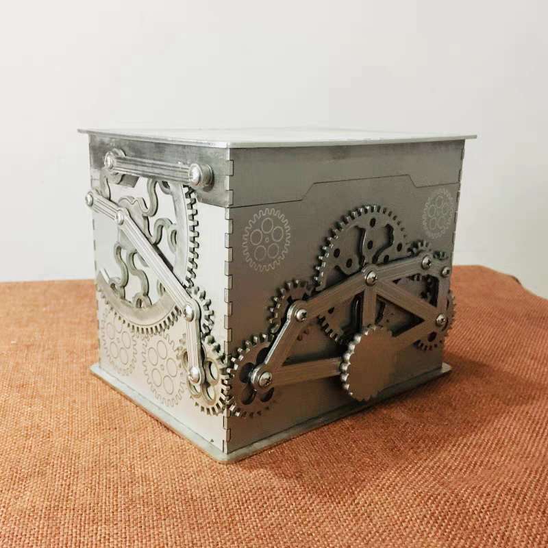 Gear Rotary Storage Box for Laser Cutting Machine Drawing