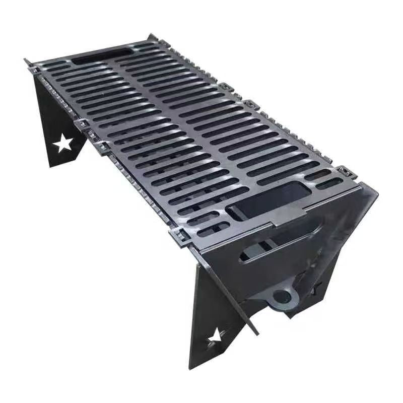 Card type assembled barbecue grill extended version drawing