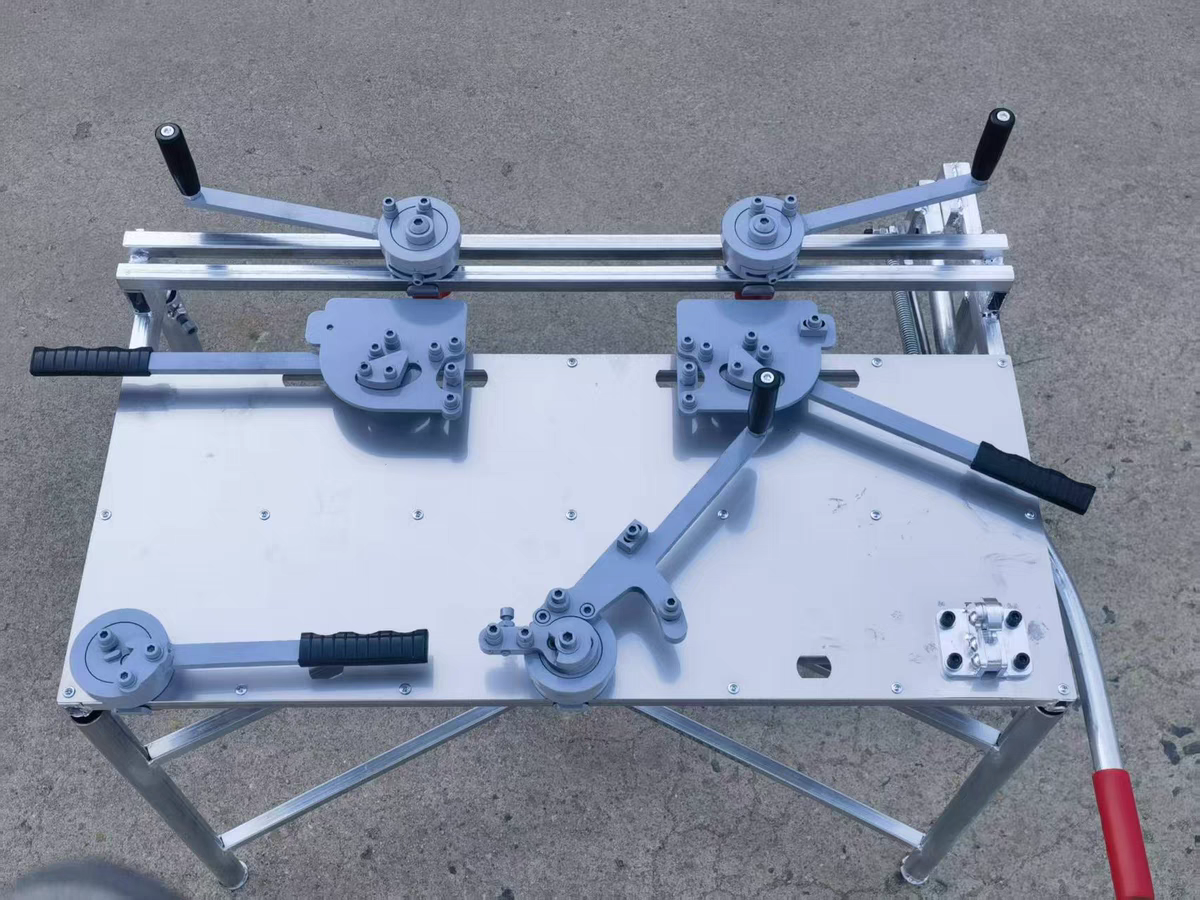 Handmade hanger making workbench