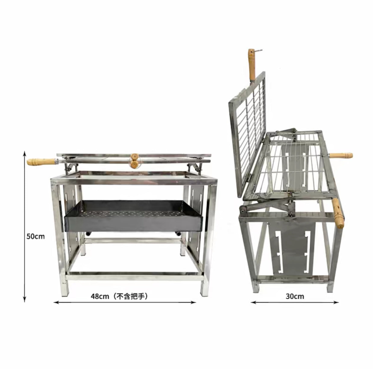 Flip over barbecue grill