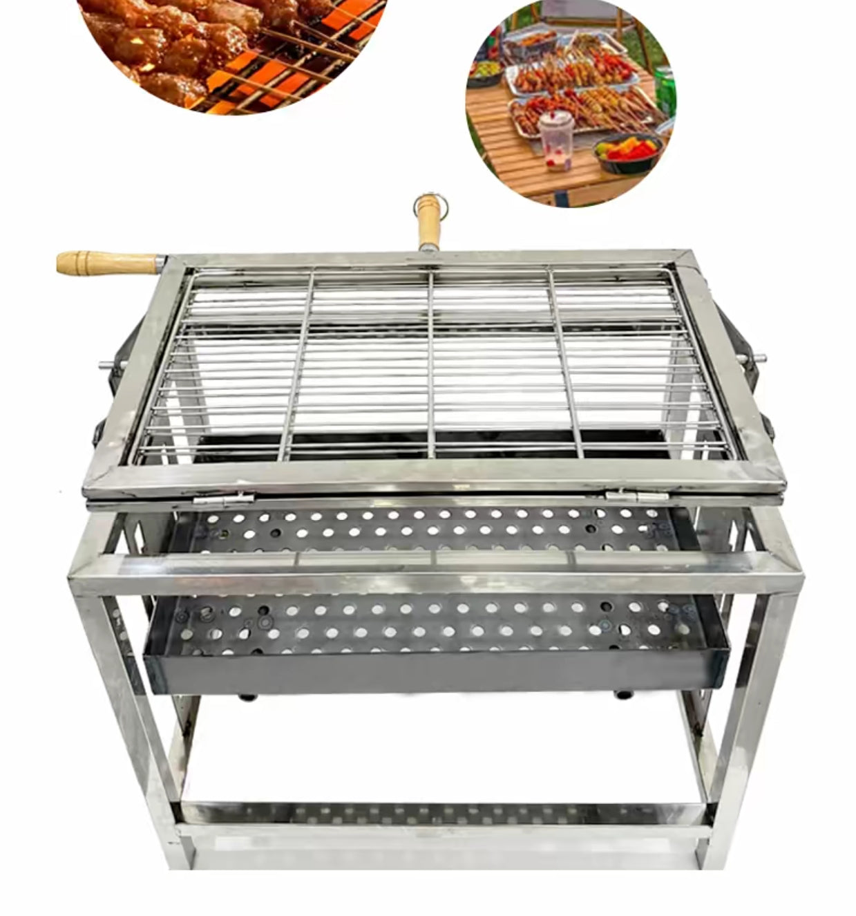 Flip over barbecue grill